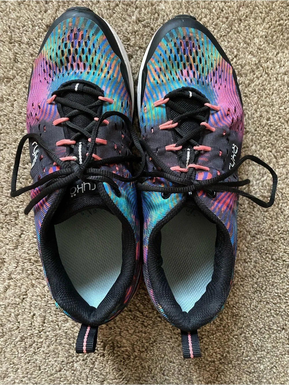 Ryka Kids Multicolor Mesh Athletic Sneakers - Black Accents